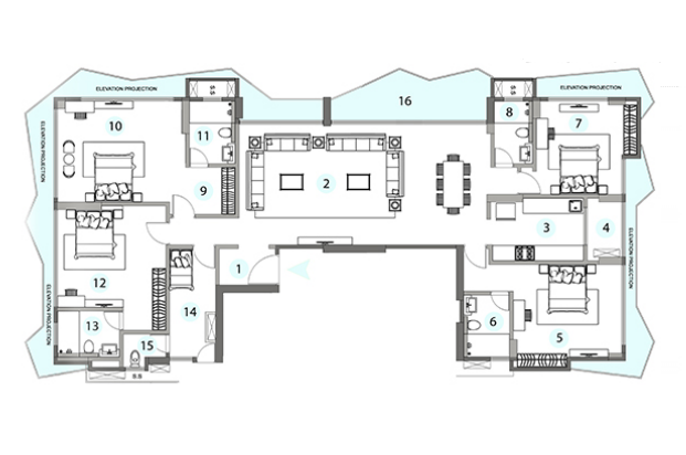 Crystal Spires Thane 4BHK Plan